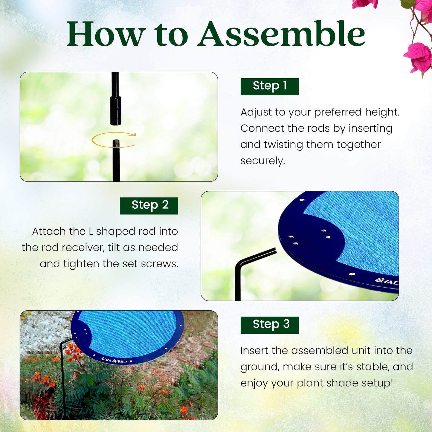 Circle Shade-A-Rella, plant shade, Plant Umbrella, Choose your size