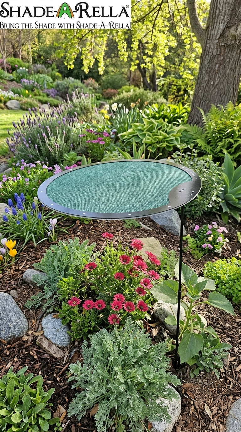 Circle Shade-A-Rella, plant shade, Adjustable Plant Umbrella, Choose your size