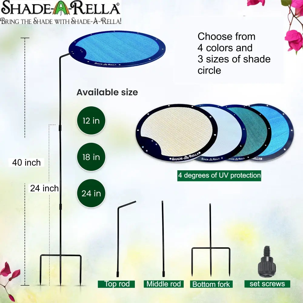 Circle Shade-A-Rella plant shade Plant Umbrella Choose your size Shade Device