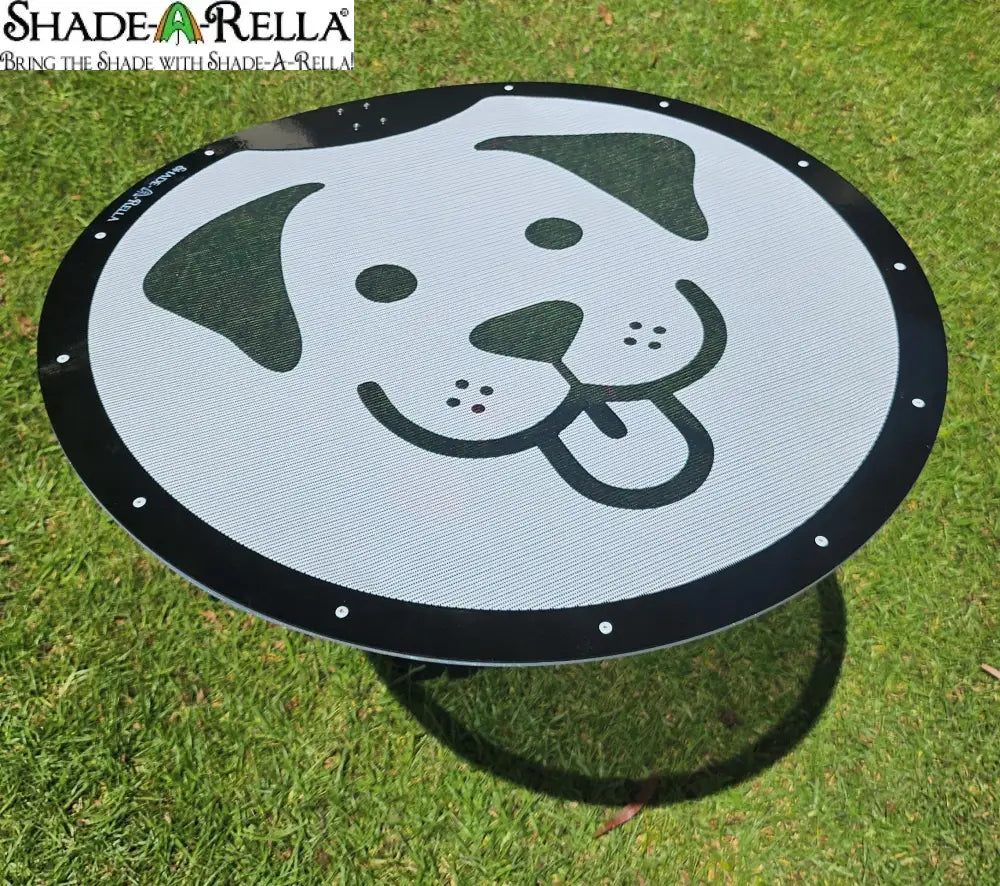 Limited Edition! Introducing the Pup-A-Rella! 24’’ round 70% shade cloth printed Puppy face plant shade plant umbrella