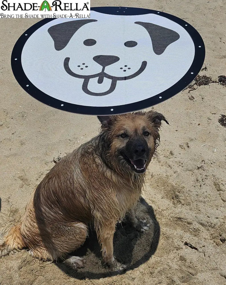 Limited Edition! Introducing the Pup-A-Rella! 24’’ round 70% shade cloth printed Puppy face plant shade plant umbrella