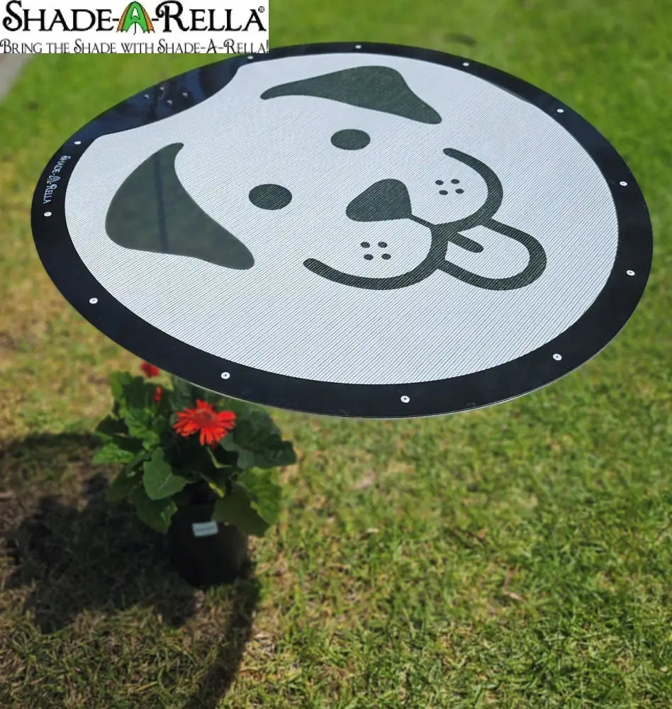 Limited Edition! Introducing the Pup-A-Rella! 24’’ round 70% shade cloth printed Puppy face plant shade plant umbrella