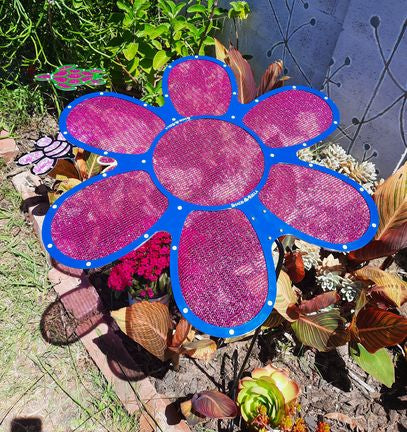 24 inch Blue and Magenta Flower Plant Shade 60% shade