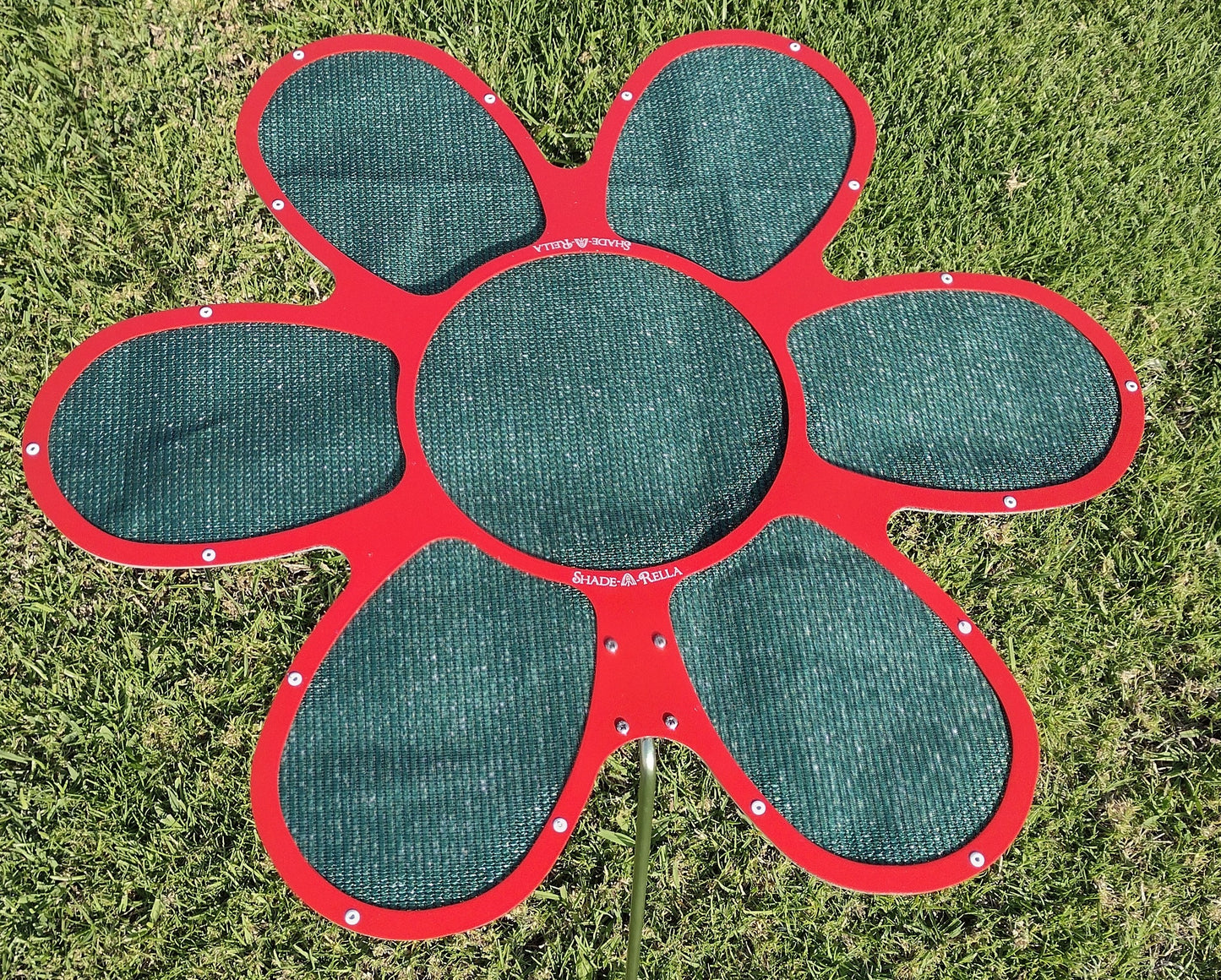 24 inch Flower, Red and dark green 95% shade cloth, plant shade