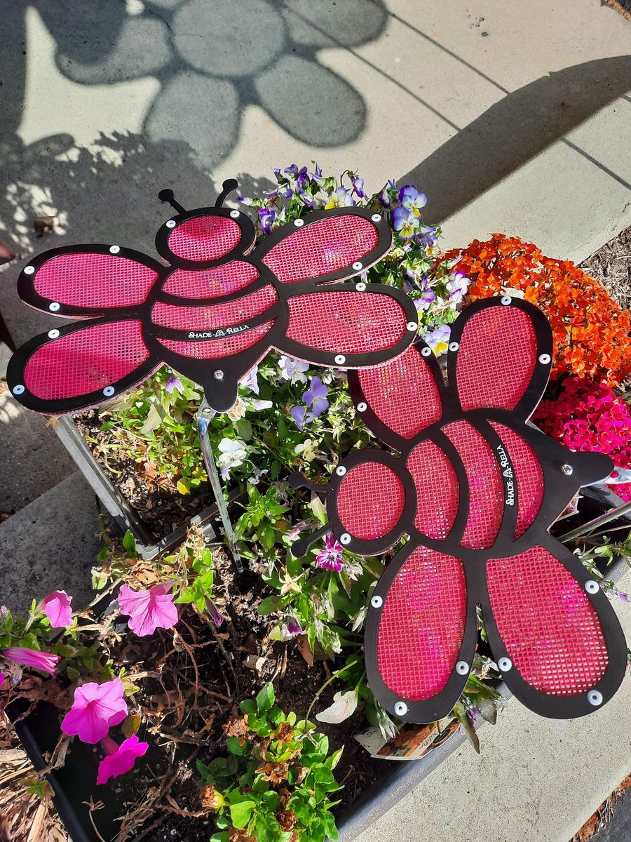 10 inch small Bee, black with PINK 70% cloth