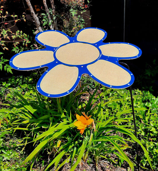 24" Flower plant shade, Blue frame/ yellow 85% shade cloth