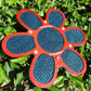 7.5 inch small Flower with red frame and dark green 95% shade cloth