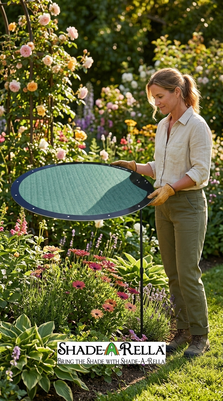 Circle Shade-A-Rella, plant shade, Adjustable Plant Umbrella, Choose your size