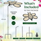 The Shade-A-Rella Super Sale! 24 inch Bee features a black frame, light yellow 90% shade cloth, and adjustable height. Includes 1 top rod, 1 middle rod, 1 forked rod, 2 thumb screws, and a bee-shaped shade cloth holder.