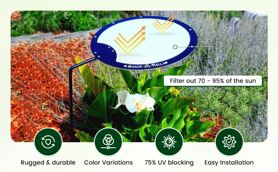 Circle Shade-A-Rella, plant shade, Plant Umbrella, Choose your size