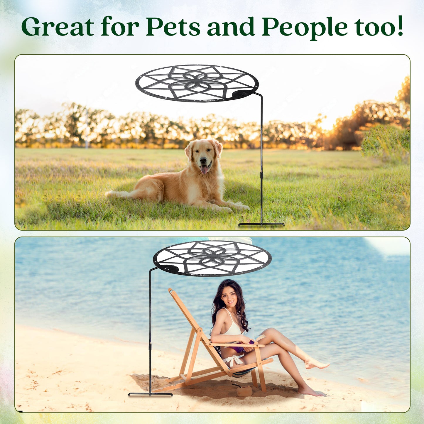 Green 24" Mandala plant shade! 90% shading cloth. Plant umbrella, shade for plants