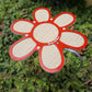 7.5" flower, small Red frame with Yellow 86% shade cloth