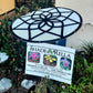 24" Mandala design, Black frame with white 70% shade cloth, plant shade