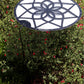 24" Mandala design, Black frame with white 70% shade cloth, plant shade
