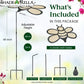The Shade-A-Rella Super Sale! 24 inch Bee features a black frame, light yellow 90% shade cloth, and adjustable height. Includes 1 top rod, 1 middle rod, 1 forked rod, 2 thumb screws, and a bee-shaped shade cloth holder.