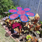 24 inch Blue and Magenta Flower Plant Shade 60% shade