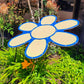 24" Flower plant shade, Blue frame/ yellow 85% shade cloth