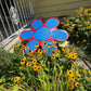 24 inch Flower, Red frame with 86% blue shade cloth