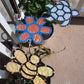 7.5 inch Yellow/ Magenta small flower Shade-a-Rella, shade for plants 60%