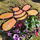 8 inch Bee with Orange shimmer cloth, shade cloth holder.