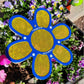 7.5 inch small Blue/Yellow flower Shade-a-Rella 60%