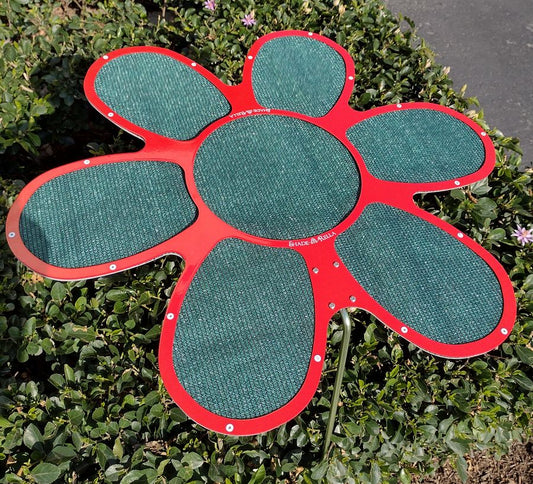 24 inch Flower, Red and dark green 95% shade cloth, plant shade