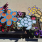 7.5 inch small Flower, Red frame with blue 86% shade cloth