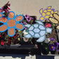 7.5 inch small Blue and Orange flower Shade-A-Rella 60% shade