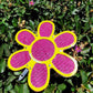 7.5 inch Yellow/ Magenta small flower Shade-a-Rella, shade for plants 60%